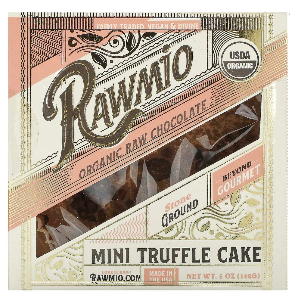Rawmio, мини-пирожное с трюфелем из органического необработанного шоколада, 142 г (5 унций)