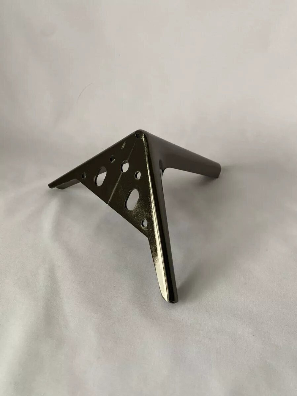 Ножки для мебели "Ласточка" Черный хром 15см, 4 штуки