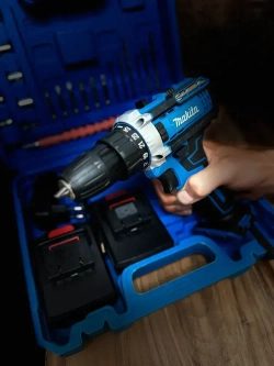 Дрель шуруповерт аккумуляторный 2 АКБ 48V/48В, 25 Нм, с набором насадок