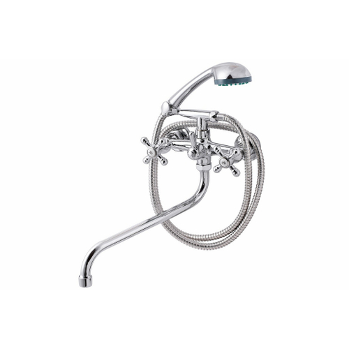 Смеситель для ванны и раковины 1/2 кер ПРОФСАН ПСМ-157-К89 "СТАНДАРТ А" эксцентрики"РУС", КРЕСТ ХРОМ