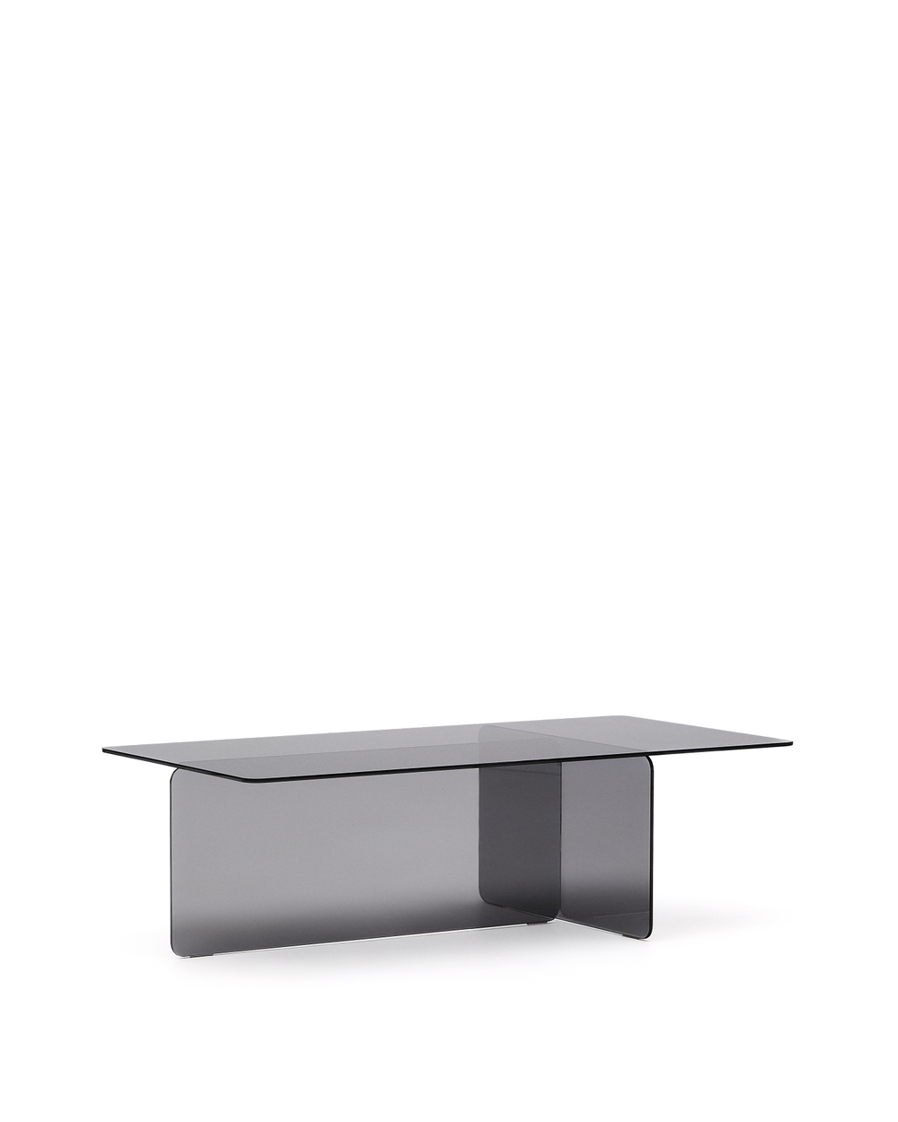Журнальный столик Zaren из серого закаленного стекла, 120 x 60 см