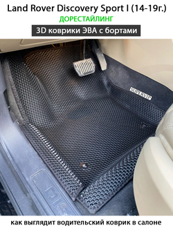 комплект эва ковриков в салон авто для Land Rover Discovery Sport I (14-н.в.) от supervip