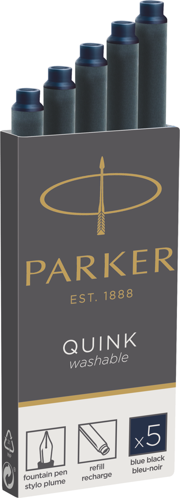 Parker Чернила (картридж) &quot;Cartridge Quink&quot; темно-синие, 5шт., блистер