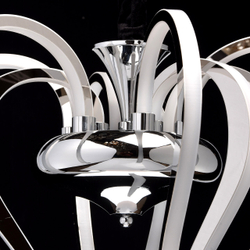 Подвесная светодиодная люстра RegenBogen Платлинг, хром, LED на 111 Вт, 18 кв м