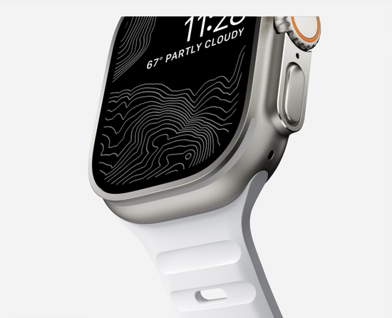 Ремешок Nomad Sport Slim Strap M/L, white - Apple Watch Ultra (49mm) 8/7 (45mm)/6/SE/5/4 (44mm)/3/2/1 (42mm)