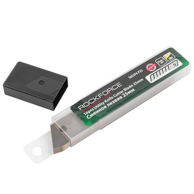 Набор лезвий сменных 25мм, 10пр., в пластиковом футляре RockForce##Rock FORCE RF-5055P4-P25