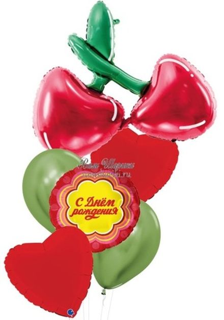 Фонтан шаров на День Рождения "Черешня"