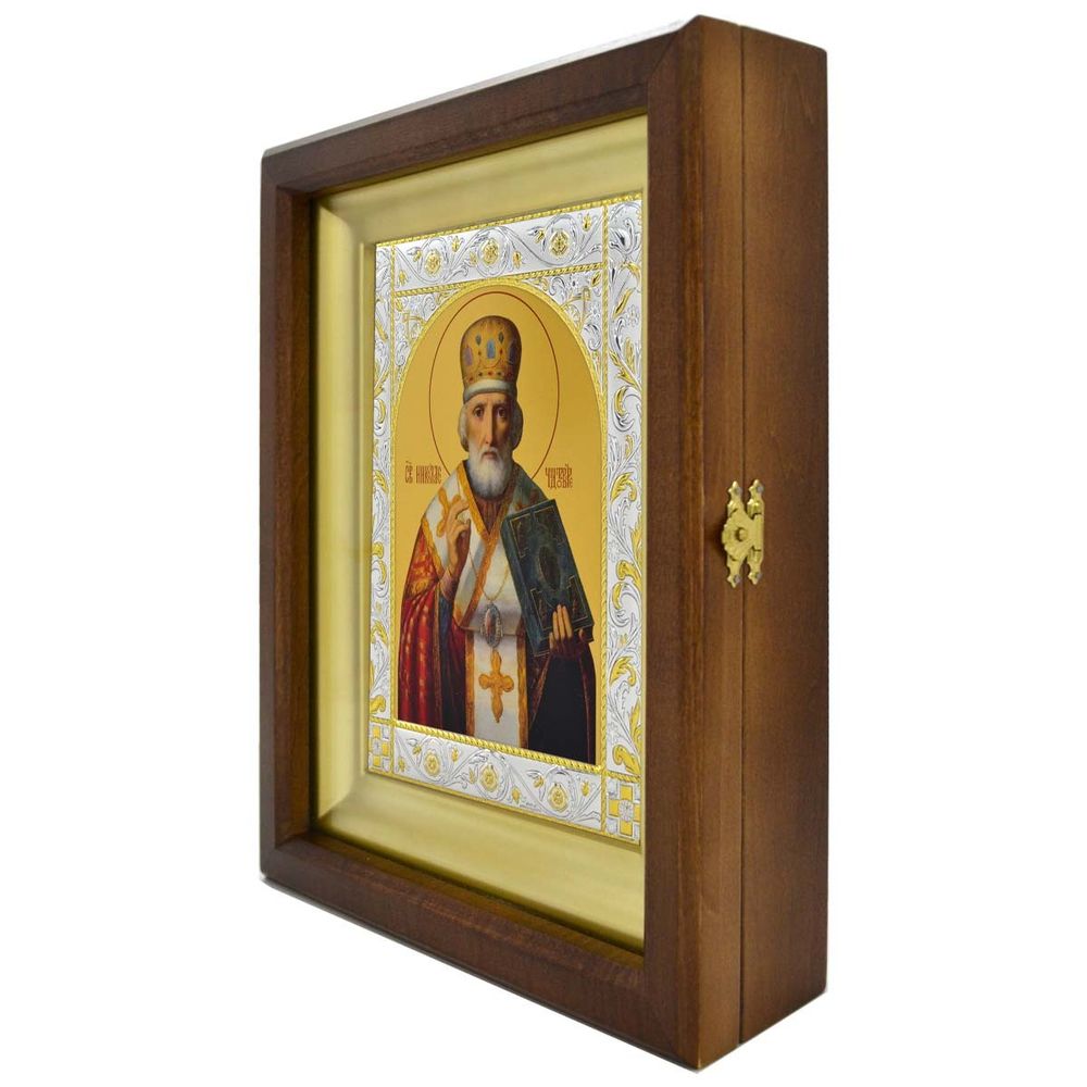 Икона Николая Чудотворца писанная в монастыре.