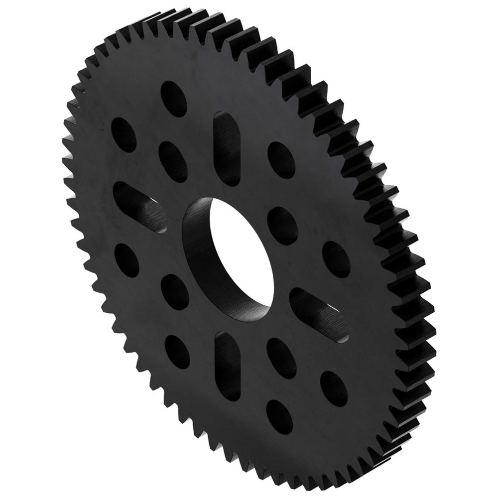64 Tooth Hub-Mount Gear (MOD 0.8, 4mm Thick Acetal)