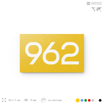 Номер на дверь 962, табличка на дверь для офиса, квартиры, кабинета, аудитории, склада, желтая 120х70 мм, Айдентика Технолоджи