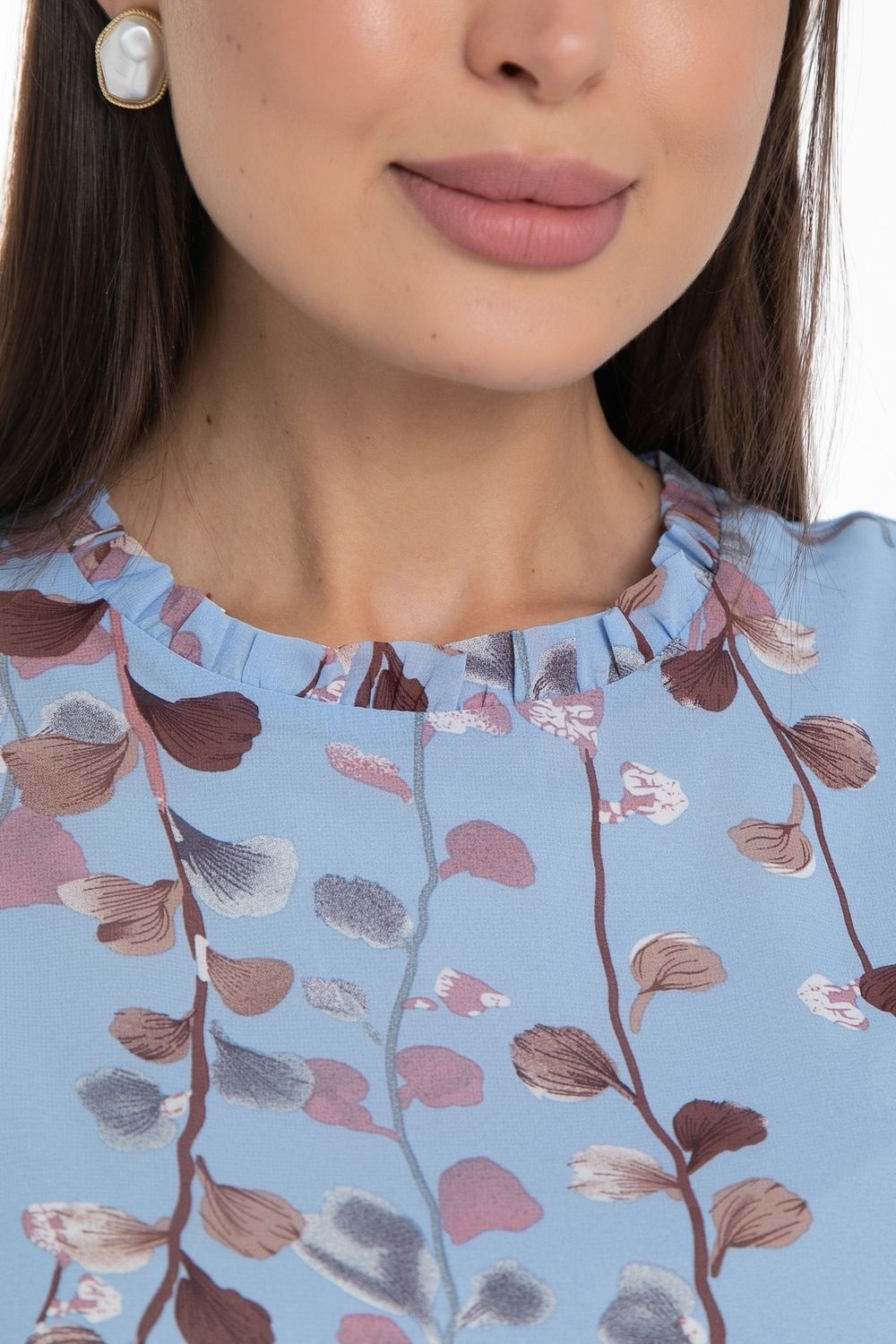 Блуза Волшебный шифон (небесный) Diolche