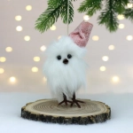 Подвеска «Новогодняя совушка» 12 см, Розовый (микс дизайнов)