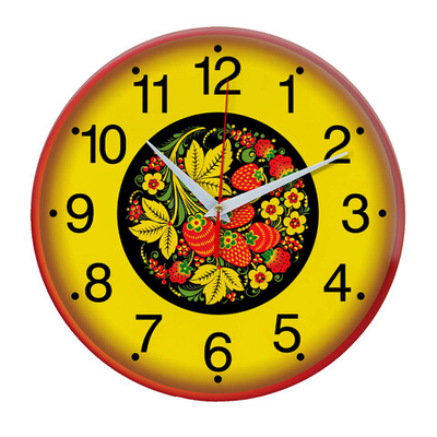 Часы кухонные на стену Хохлома