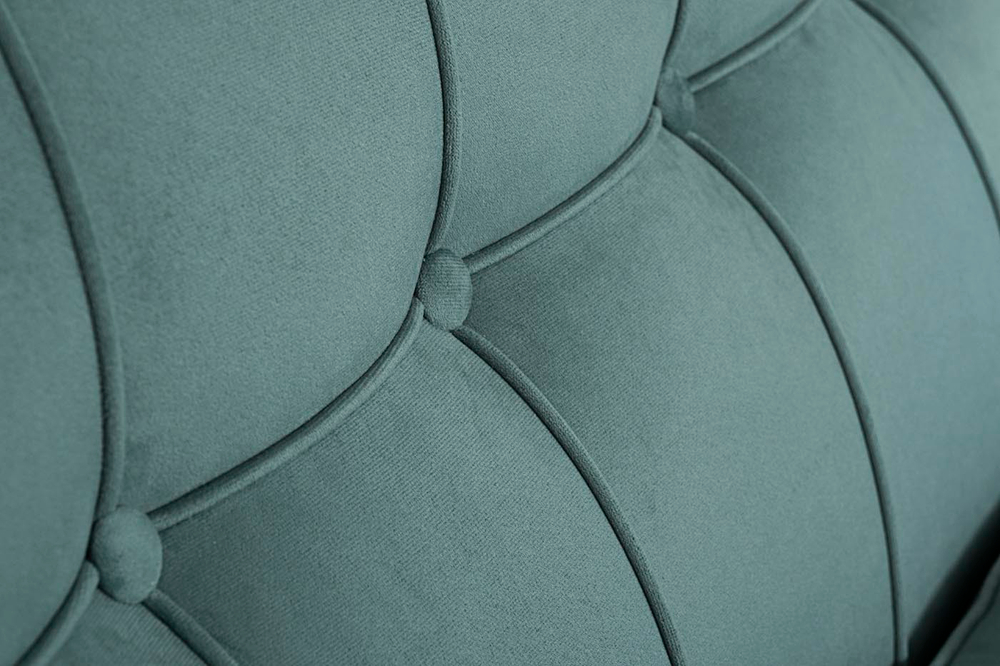 Диван трехместный 78x83x216см Garda Decor Palermo бирюзовый велюровый