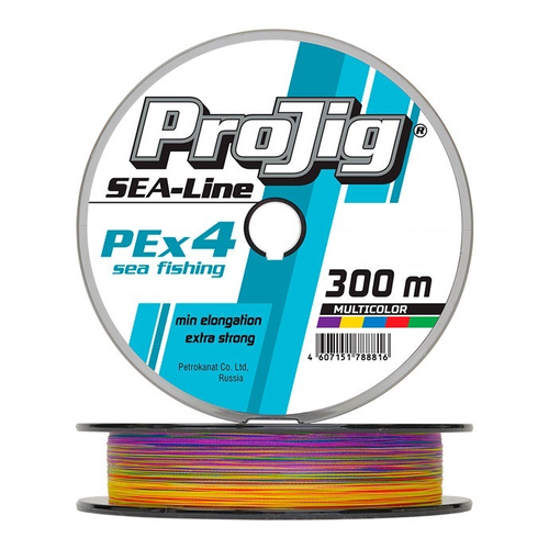 Шнур ProJig SEA Line 0,40 мм., 45,0 кг, 300 м, мультиколор