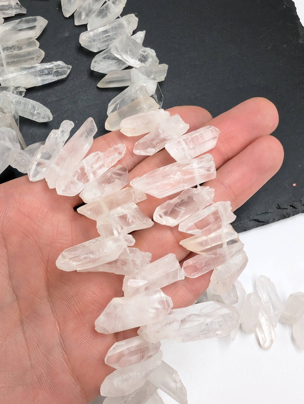 Горный хрусталь 23-29мм, 1/2 нити