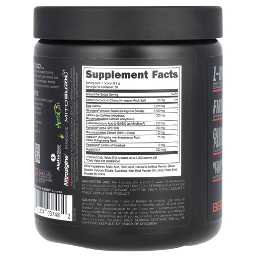 Bucked Up, LFG Burn, предтренировочный комплекс, со вкусом ягод, 297 г (10,5 унции)