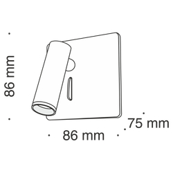 Настенный светильник (бра) Technical C040WL-L3B3K