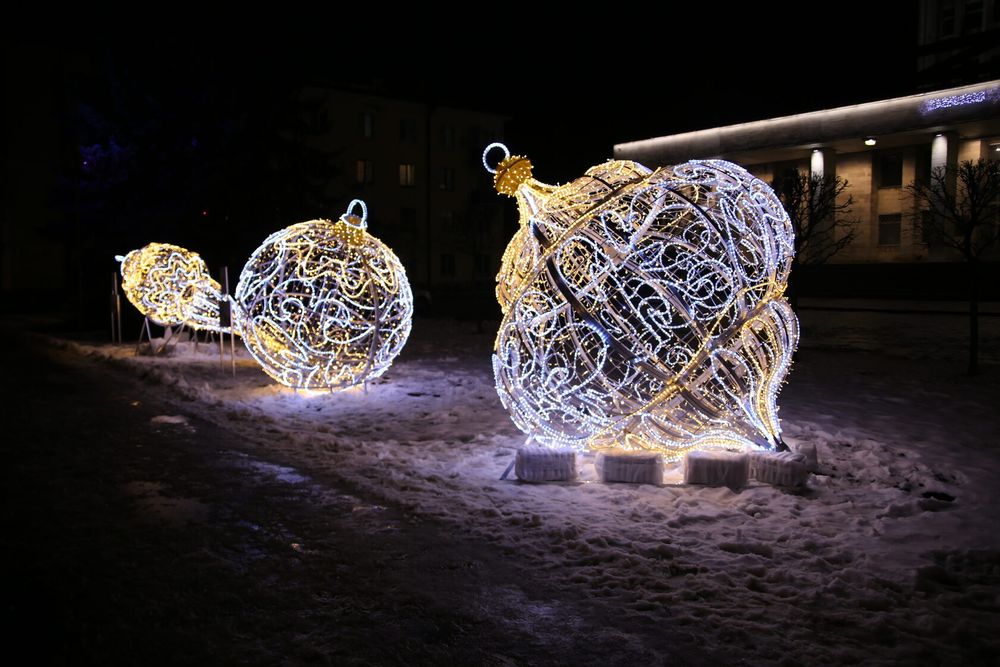 Светодиодный шар - елочная игрушка