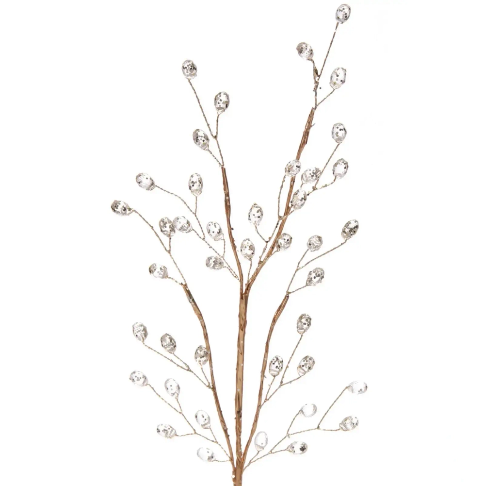 Ветка декоративная «Драгоценность» 40 см, Золото