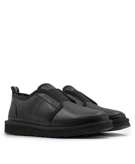 MENS SLIPPERS FLEX LEATHER - Black
