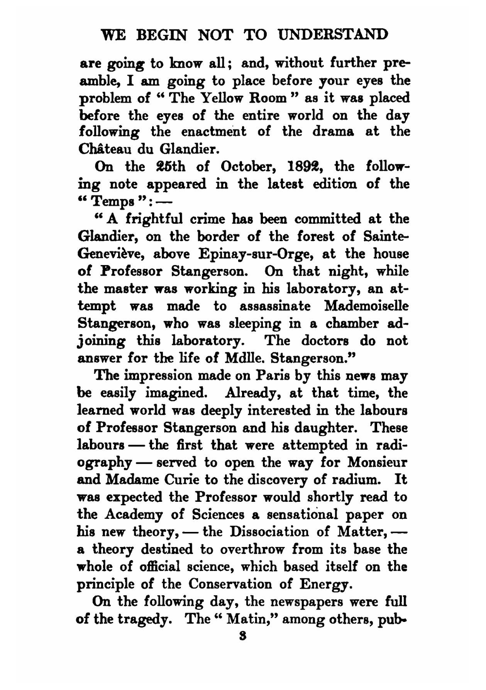 The Mystery of the Yellow Room. Extraordinary Adventures of Joseph Rouletabille, Reporter | Gaston Leroux