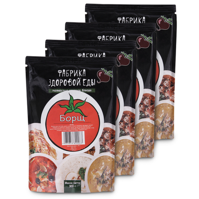 Фабрика здоровой еды. Борщ 4шт*300г 1,2кг