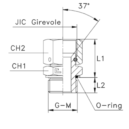 Штуцер FNH JIC7/16" BSP 1/8"