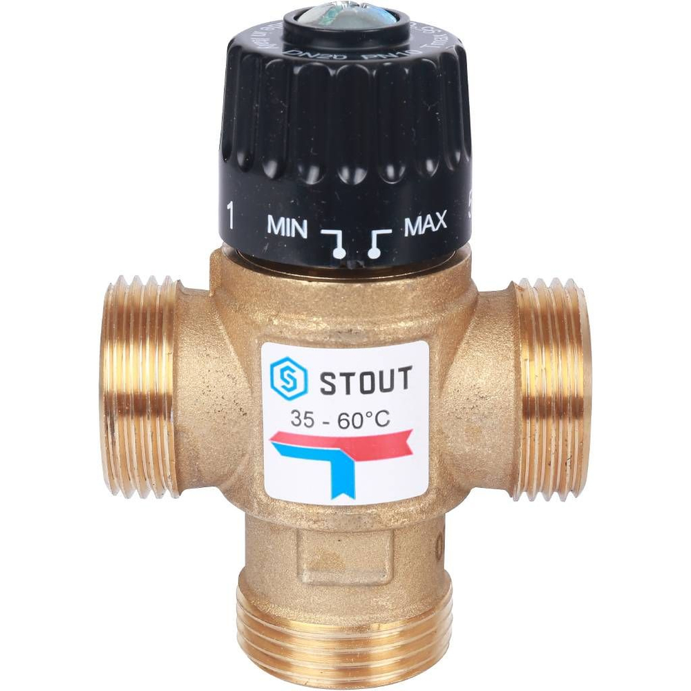 Термостатический клапан 1НР 35-60* KV2.5 STOUT