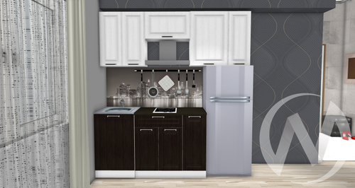 Кухня "Прага" 2;0м (венге/белое дерево/корпус белый)