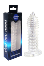 Закрытая прозрачная насадка Crystal sleeve - 12 см.