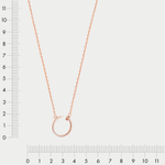 Женское колье с фианитами из розового золота 585 пробы (арт. 76096)