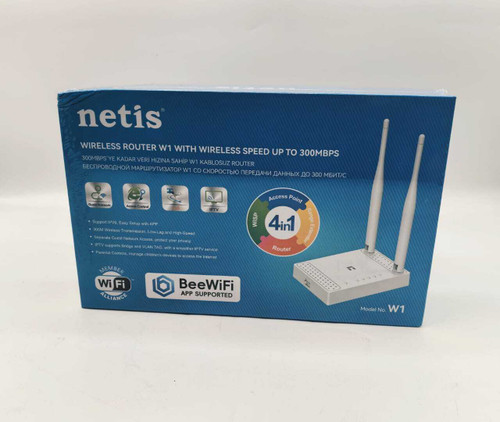 Wi-Fi роутер Netis W1 N300, Ethernet RJ-45/SFP, 2 LAN-порта, 300 Мбит/c