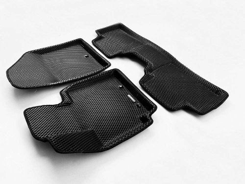 Коврики салона для KIA Soul (2013-2018) Euromat 3D EVA черные Арт EM3DEVA-002926