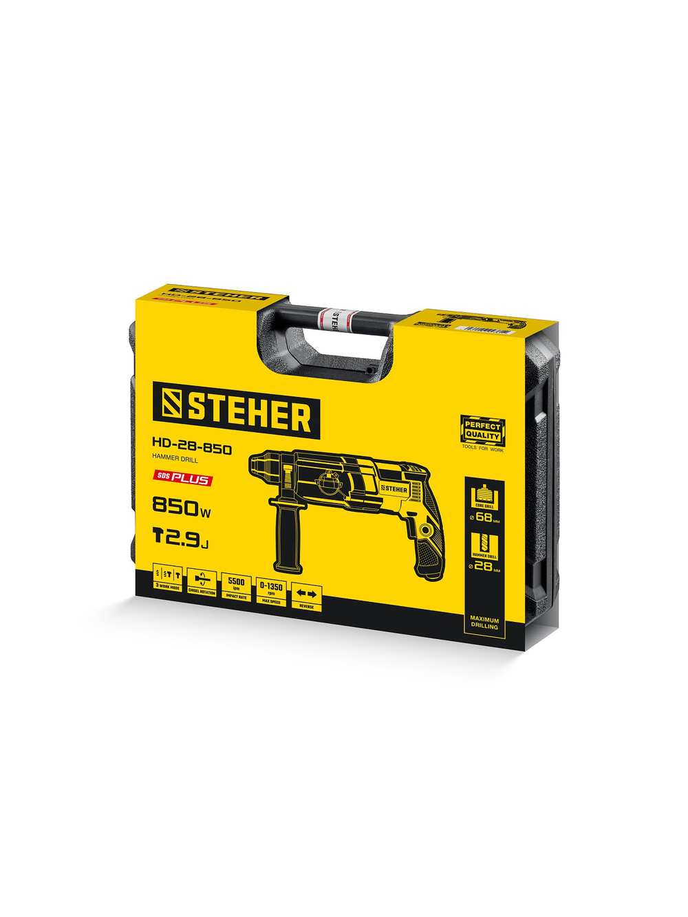 STEHER 28 мм, 850 Вт, перфоратор SDS Plus (HD-28-850)