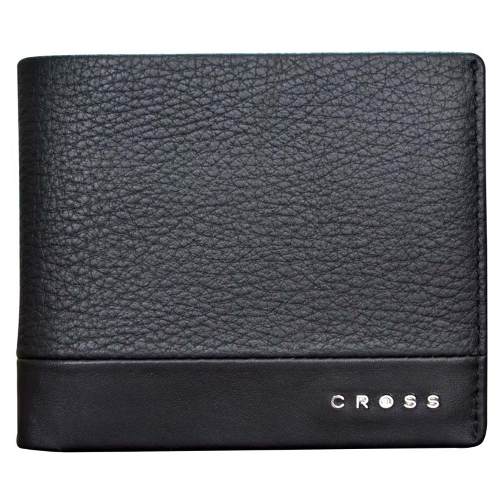 Кошелёк, Cross Nueva FV, кожа наппа, фактурная, чёрный, 11 х 1,5 х 9 см