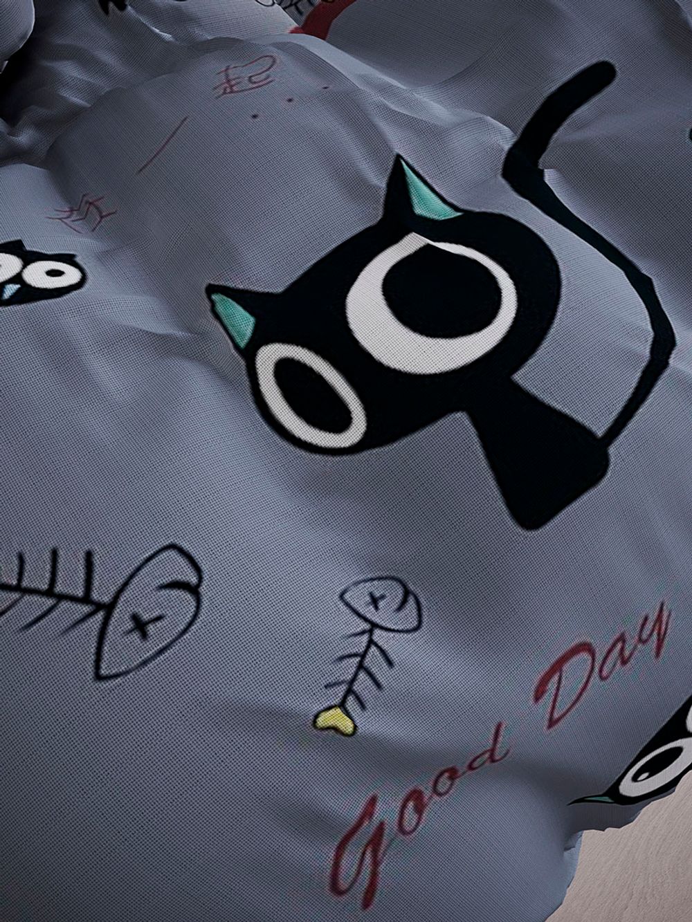 Простынь на резинке полисатин Simple House "Кэтрин" 140x200 см