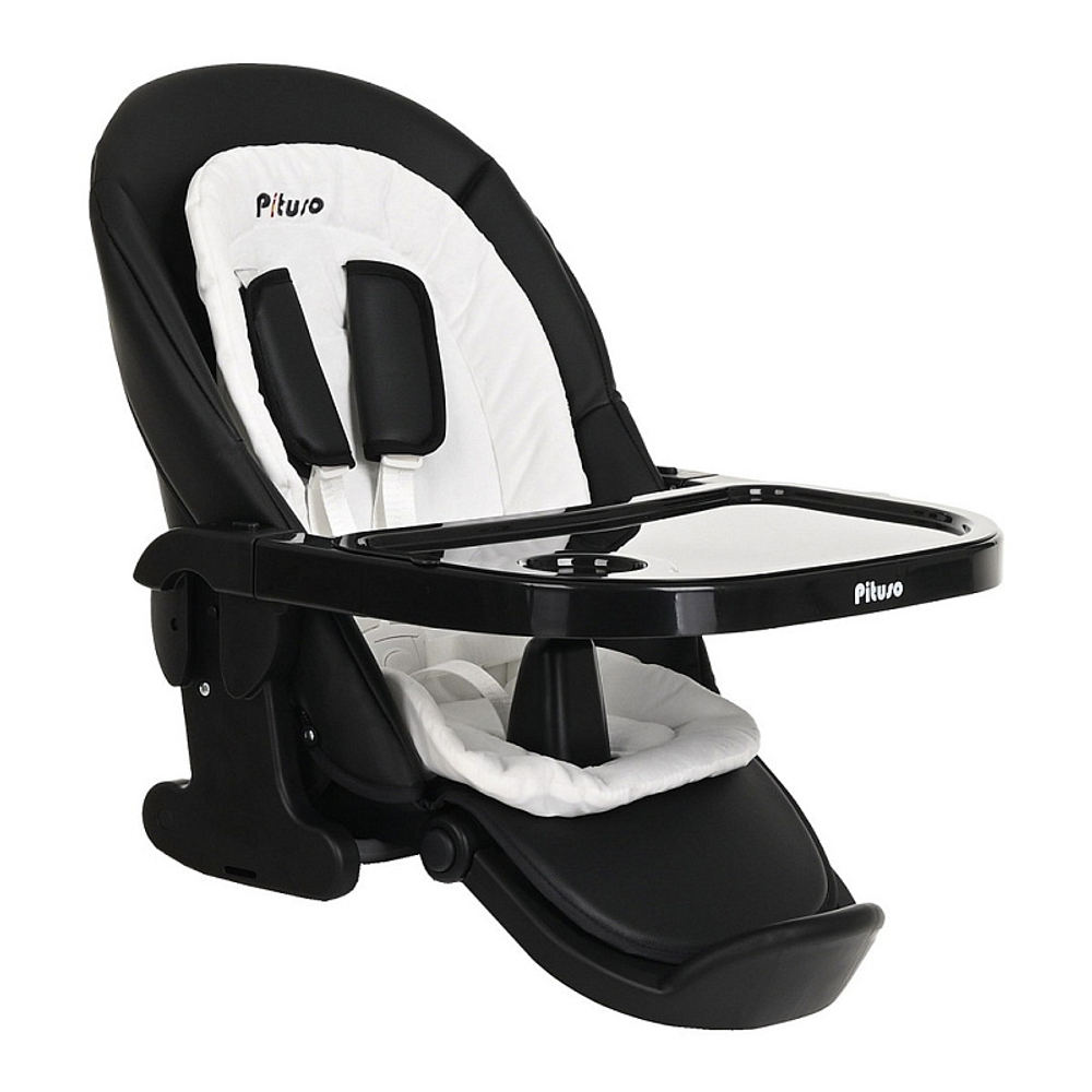 Стульчик для кормления Pituso Triola 3 в 1 Черная рама/Черный