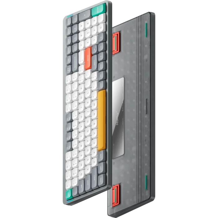 Беспроводная механическая клавиатура QMK Nuphy AIR96v2 Lunar Gray, RGB, Hot Swap, Red Switch (AIR96v2-LG-1)