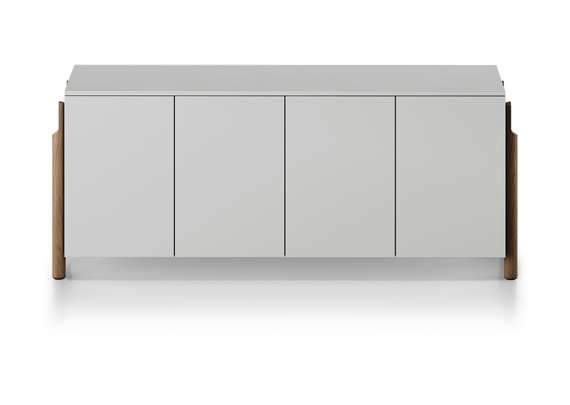 Тумба Basic 4 двери ширина 170 см (светло-серый)