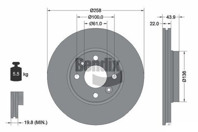 BENDIX Braking - BDS1010-BEN - Brake Disc