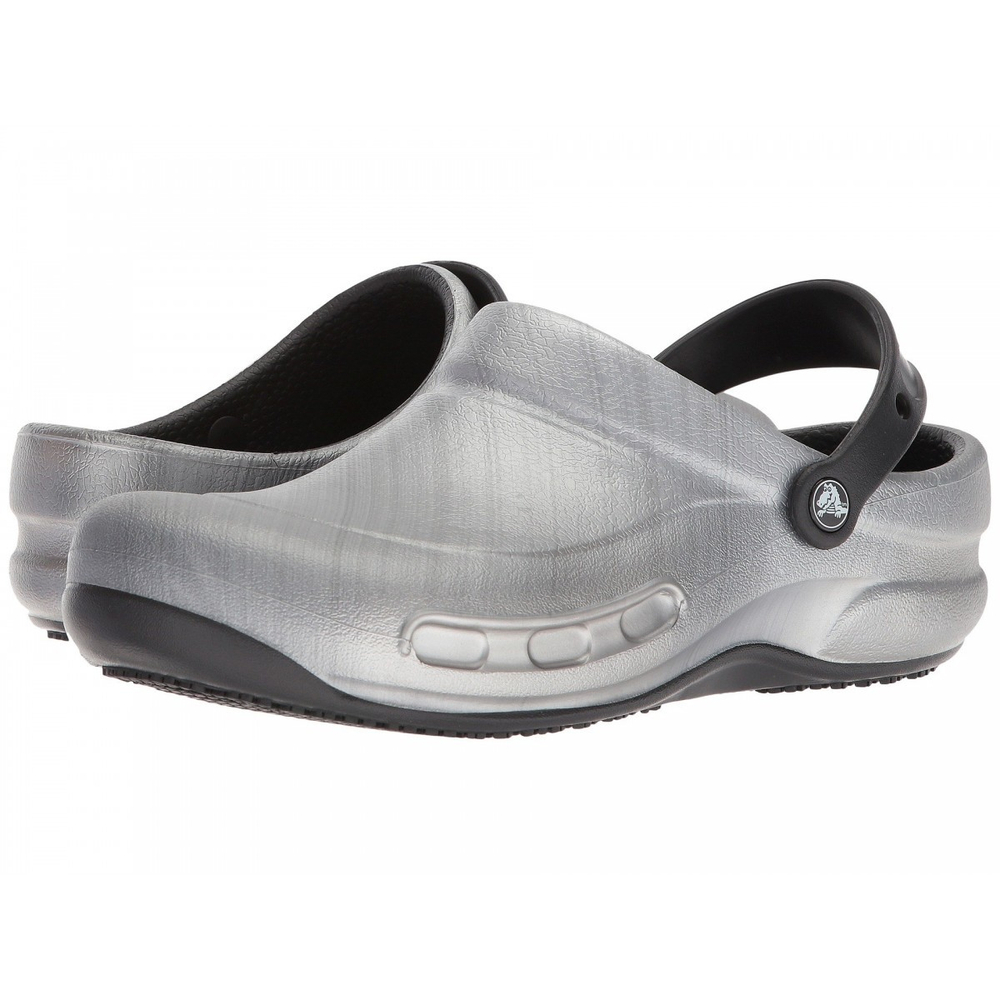Сабо Crocs Work Bistro Graphic Clog Metallic Silver