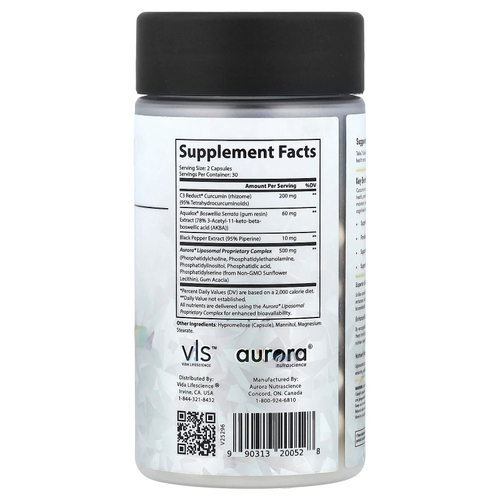 Aurora Nutrascience, куркумин, 60 капсул