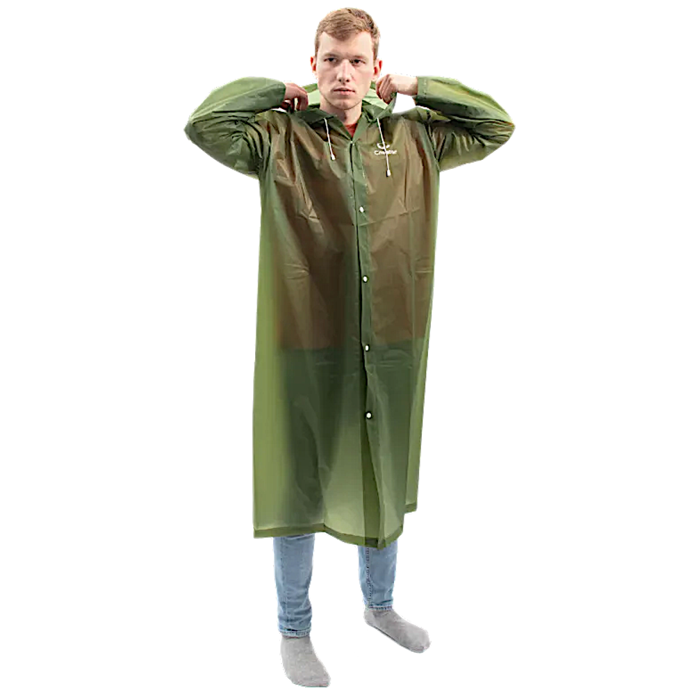 Плащ-дождевик Следопыт PF-RC-15 80х131см на кнопках с капюшоном цв.Army Green -