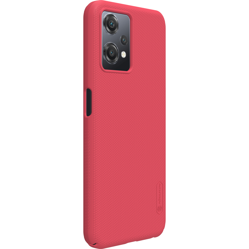 Тонкий жесткий чехол красного цвета (Bright Red) от Nillkin для OnePlus Nord CE2 Lite 5G, серия Super Frosted Shield