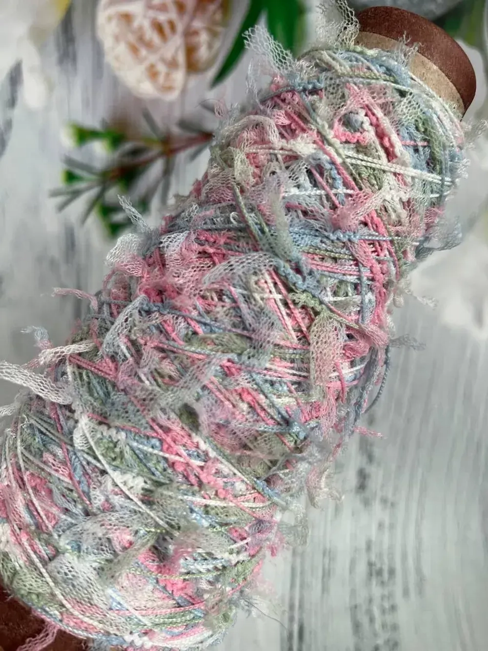 пряжа для вязания травка пушистая