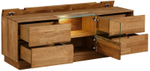 Тумба под телевизор Паво из дуба с подсветкой 140х42х50