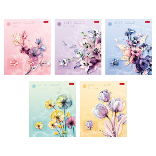 Тетрадь 80 л. клетка ХАТБЕР Эстетика цветов (80Т5лВ1)