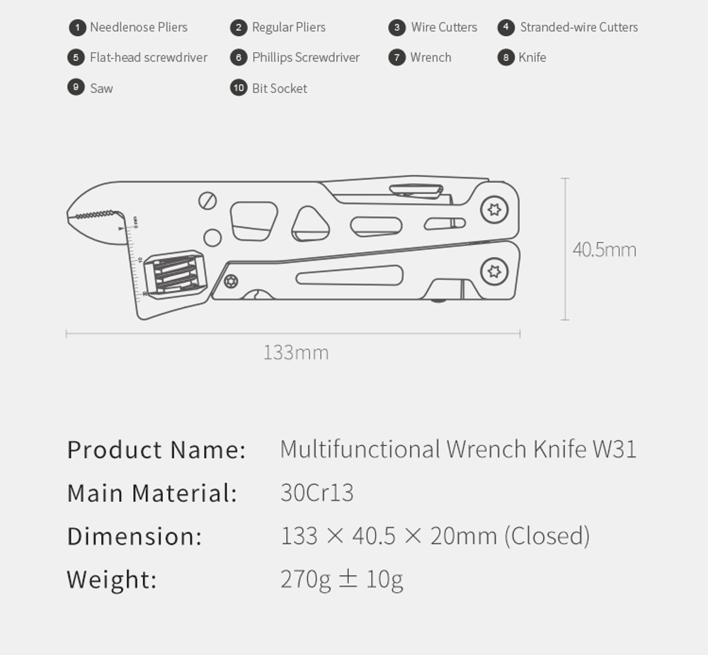 Мультитул Nextool Walker W31