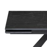 Керамический стол Woodville Ноттингем 160(220)х90х79 черный мрамор, черный